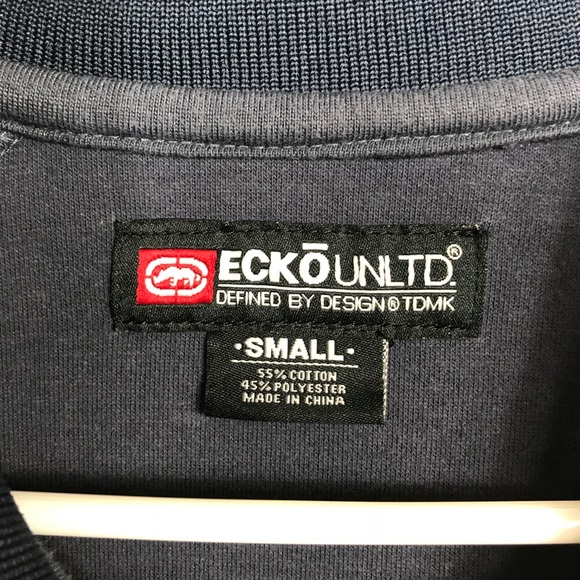 NWOT-Ecko Unlimited Navy Blue zip up sweater🔥 - Picture 4 of 6